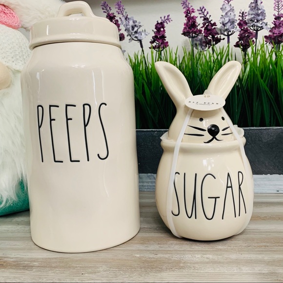Rae Dunn Other - Rae Dunn Peeps Canister and Bunny Sugar Bowl